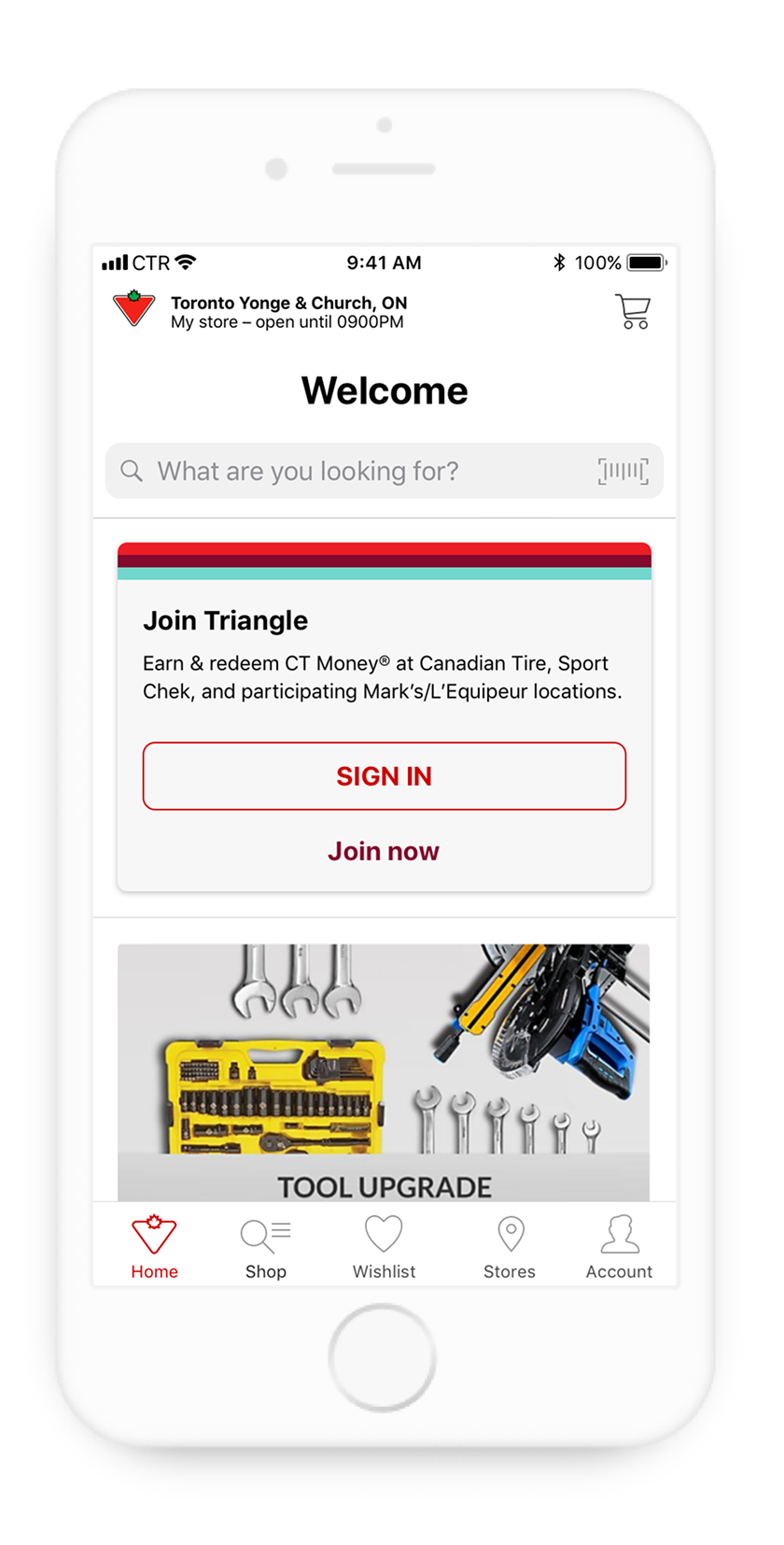 Canadian Tire mobile app