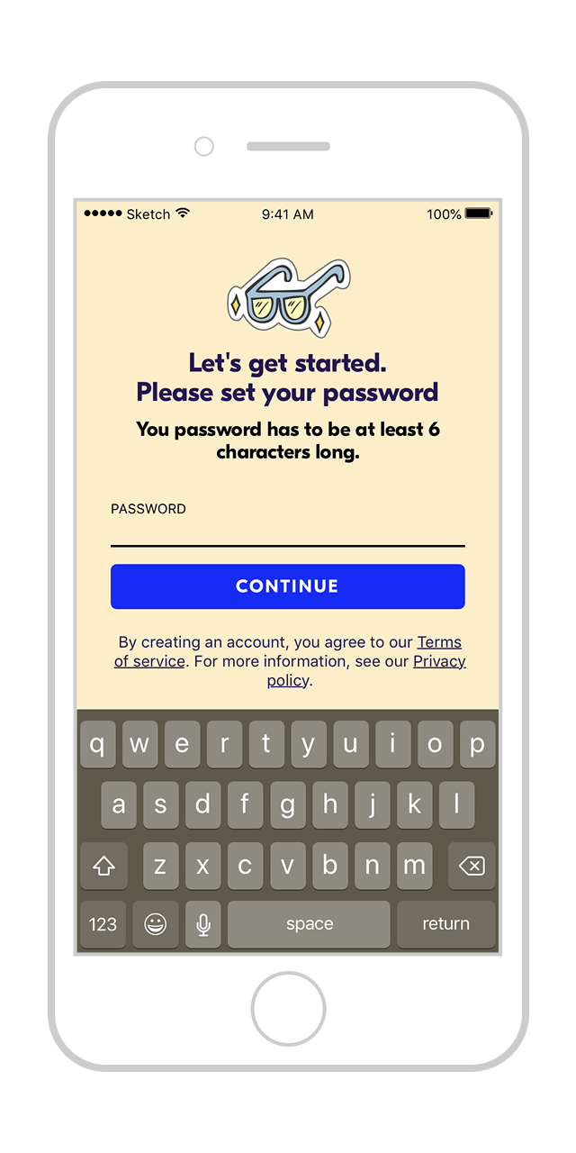 Image of Refash app signup screen